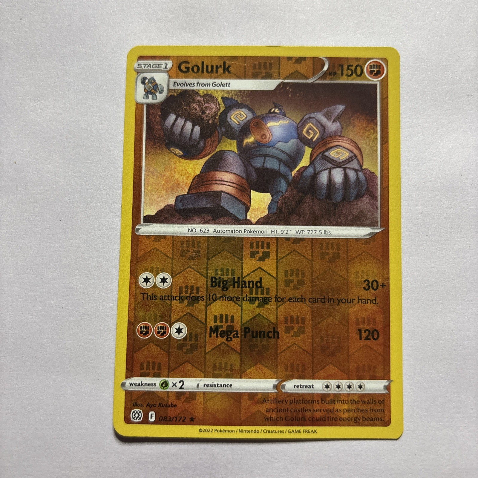 Pokemon - Golurk 083/172 - Rare - Reverse Holo - Brilliant Stars