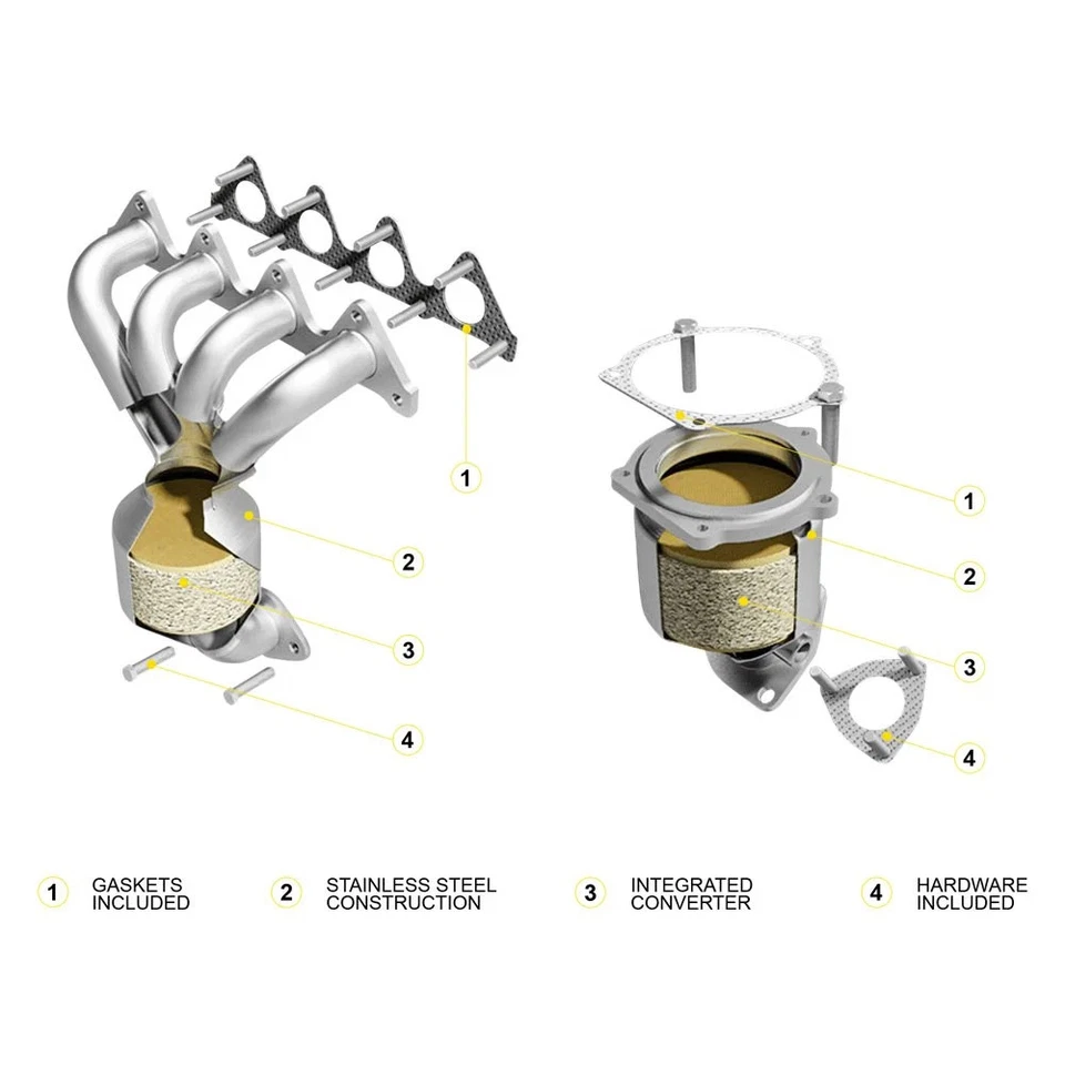 For Mazda 5 2007 MagnaFlow Exhaust Manifold w Integrated Catalytic Converter Foto 2 de 4