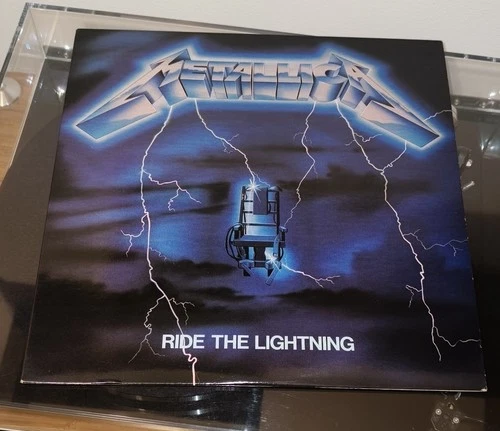 Metallica Ride The Lightning LP Original Megaforce 1984 Silver Labels Near Mint
