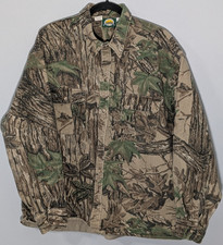 Vintage Cabela's Realtree Camo Button Up Shirt Made In USA Heavyweight XL