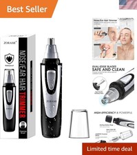 Water Resistant Nose Eyebrow Trimmer  Ear Hair Remover Beard Shaving Clipper