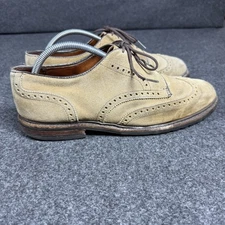 Allen Edmonds Big Sur Dress Shoe Mens 9.5 Brown Leather Wing Tip Oxford Lace Up