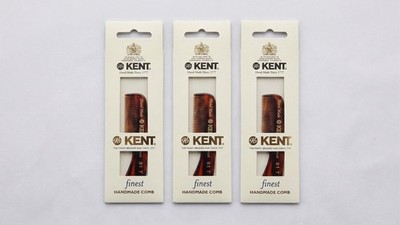 Kent 81T Handmade Bartkamm Schnurrbartkamm Handgefertigt Taschenkamm - 3 St.