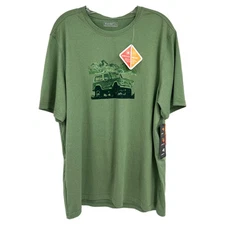 Hi-Tec Green Car Graphic Athletic Tee | Size XL