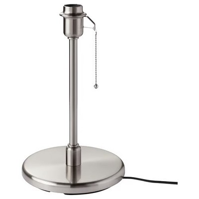 IKEA KRYSSMAST 804.056.43 Table Lamp Base Nickel Plated, Discontinued, New