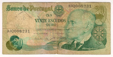 1978 Portugal 20 Escudos 008231 Paper Money Banknotes