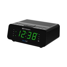 SmartSet AM/FM DualAlarm Clock Radio, 0.9" JadeGreen LED Display