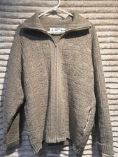 Vintage London Fog heavy knit zip up sweaterSize large Warm and heavy