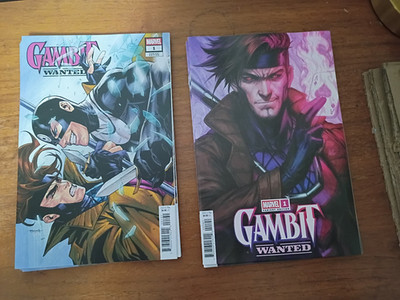 GAMBIT WANTED # 1  LOT OF 2 VARIANT COVERS MARVEL COMICS 2026 NM+
