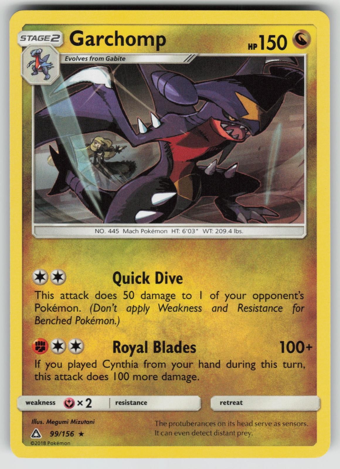 GARCHOMP 99/156 RARE ULTRA PRISM POKEMON NEAR MINT