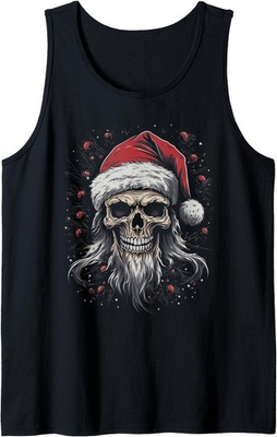 #ad Skull Skeleton Christmas Funny Santa Holiday Matching Tank Top $34.99