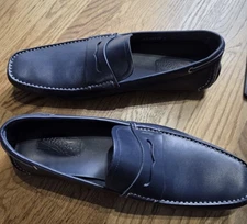 Ferragamo Men Driving Shoes Blue 12D US Size