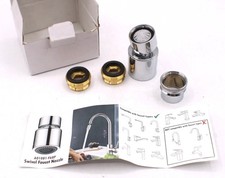 Kitchen Sink Swivel Faucet Nozzle Aerator Dual Stream Spray Modes Adapters NEW