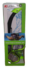 Dolfino Adult Mask and Snorkel 2-piece Set Unisex Lime Green and Black NEW