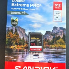 SanDisk Extreme PRO SDXC UHS-I Class 10 High Speed 512GB Memory Card