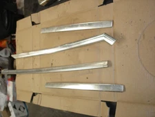 1966 1967 GTO GS 442 Sport Cpe Aluminum Driver Door Window Trim 4 Pieces GM OEM