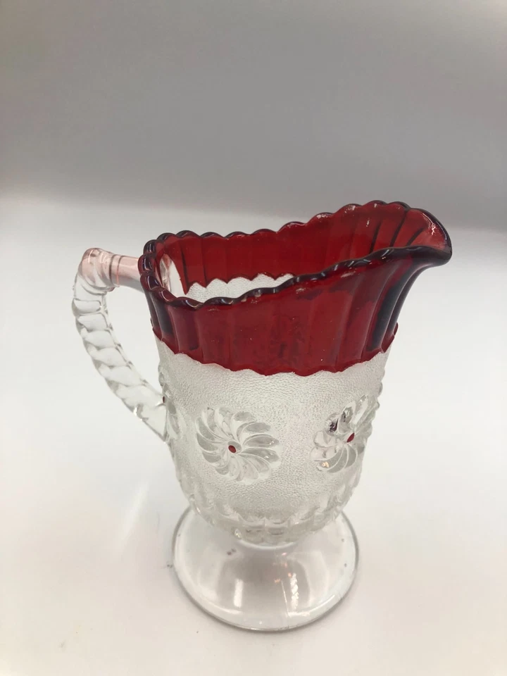 Ruby Stained Roman Rosette Creamer - Image 3 of 4
