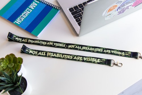 Not All Disabilities Are Visible Camouflage Lanyard Hidden Disability Kids Adult - 第 2/7 張圖片