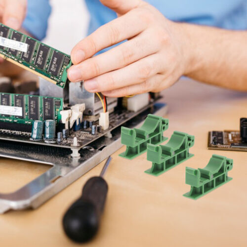 20pcs DIN Rail Carrier Clips PCB Mounting Bracket Holder Control Board Adapter - Foto 4 di 11