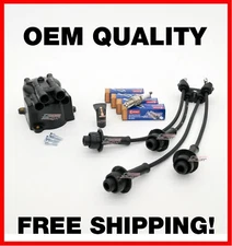 4Y ENGINE IGNITION TUNE UP KIT TOYOTA FORKLIFT ROTOR DISTRIBUTOR CAP WIRE PLUGS