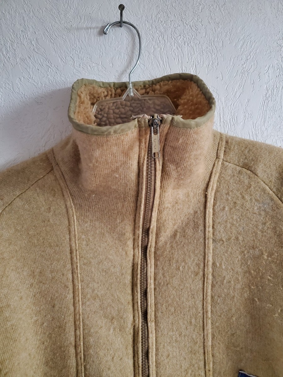 RARE VINTAGE 70s PATAGONIA WHITE TAG TAN FULL ZIP UP PILE RARE VINTAGE 70s PATAGONIA WHITE TAG TAN FULL ZIP UP PILE