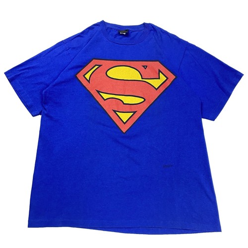 CHANGES / 90s/SUPERMAN/Tシャツ/M/コットン/ブルー/タイダイ/チェンジーズ Vintage 90s Superman Logo Big Print Changes Single Stitch Blue