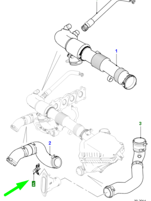 JAGUAR XJ X351 Charge Air Cooling Air Temperature Sensor AJ811668