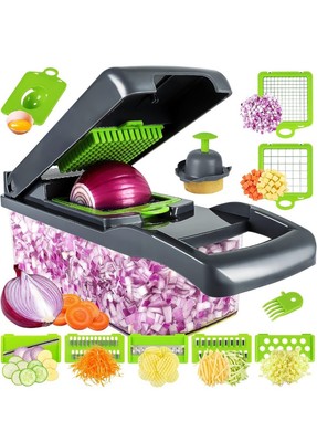 Vegetable Chopper, Pro Onion Chopper, Multifunctional 13 in 1 Food Chopper,...