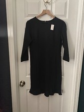 NWT Ann Taylor black 3/4 sleeve ruffle bottom dress sz 6