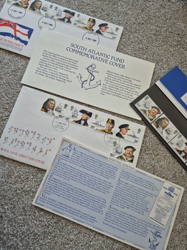 First Day Covers Maritime Hertitage, 2xSets 1982, Mint Stamps, Inc Atlantic Fund