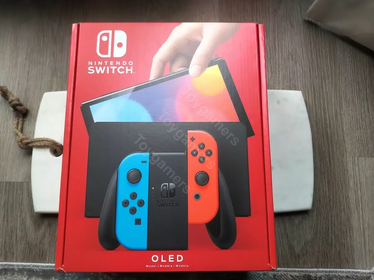 Nintendo Switch Console - OLED Model with Neon Red & Neon Blue Joy-Con