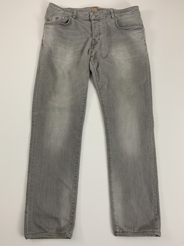 Damat Jeans Mens 35 x 30 Gray Denim 