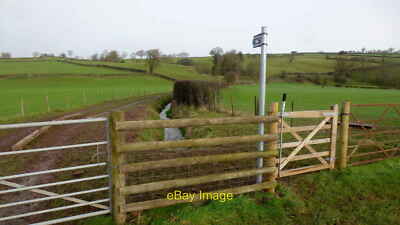 Photo 6x4 Bridleway and the Cilgwyn Brook Boughrood Brest Low hills on th c2016