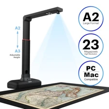 VIISAN S21 27MP Large Format Book & Document Scanner Capture A2 Auto-Flatten US