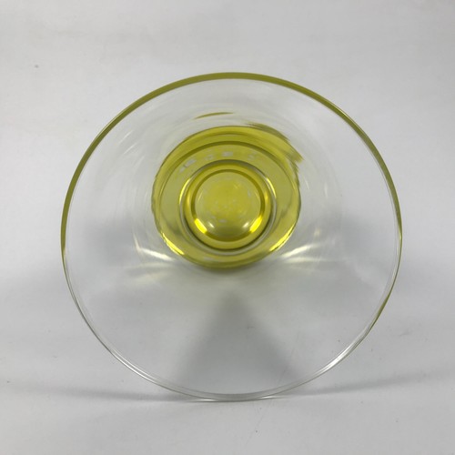 Vintage stielloser MCM GELBER SOCKEL MARTINI / COSMO GLAS "Türknauf" - Bild 3 von 6