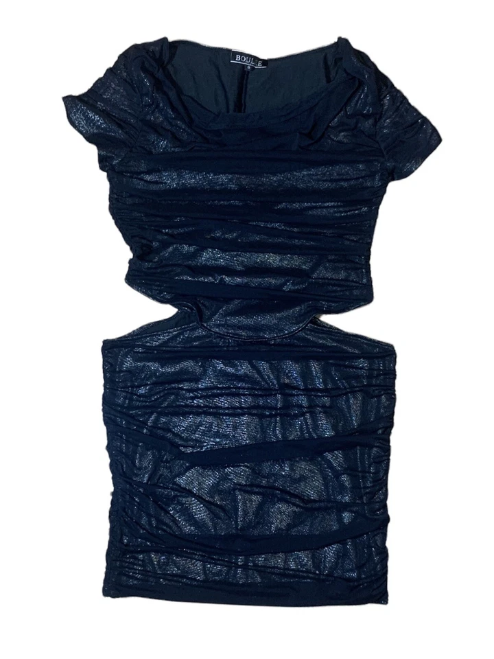 Nuevo con etiquetas Mini Vestido Boulee Negro Corte Talla 8 Foto 3 de 4