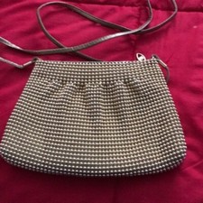 Beautiful Gold Metallic Beaded Clutch Bag Or Over The Shoulder!
