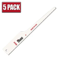 4" x 32 TPI Morse Air Saw Pneumatic Bi Metal Reciprocating Saw Blades - 5 Pack