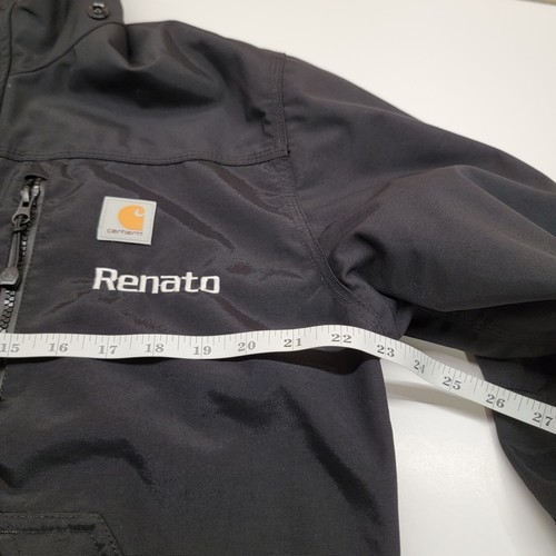 Carhartt Storm Defender Jacke Herren Größe Small Softshell Arbeit durchgehender Reißverschluss schwarz LESEN - Bild 11 von 12