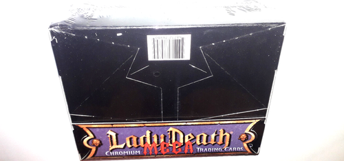 1997 LADY DEATH MEGA Sealed Box of CHROMIUM Cards by Krome Chaos! - Zdjęcie 2 z 5