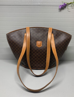 Beautiful Authentic “Rare” Celine Brown Medium Macadam Shoulder