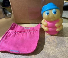 Vintage Playskool Glow Worm Friends GLO SNUGBUG Finger Puppet With Sleeping Bag
