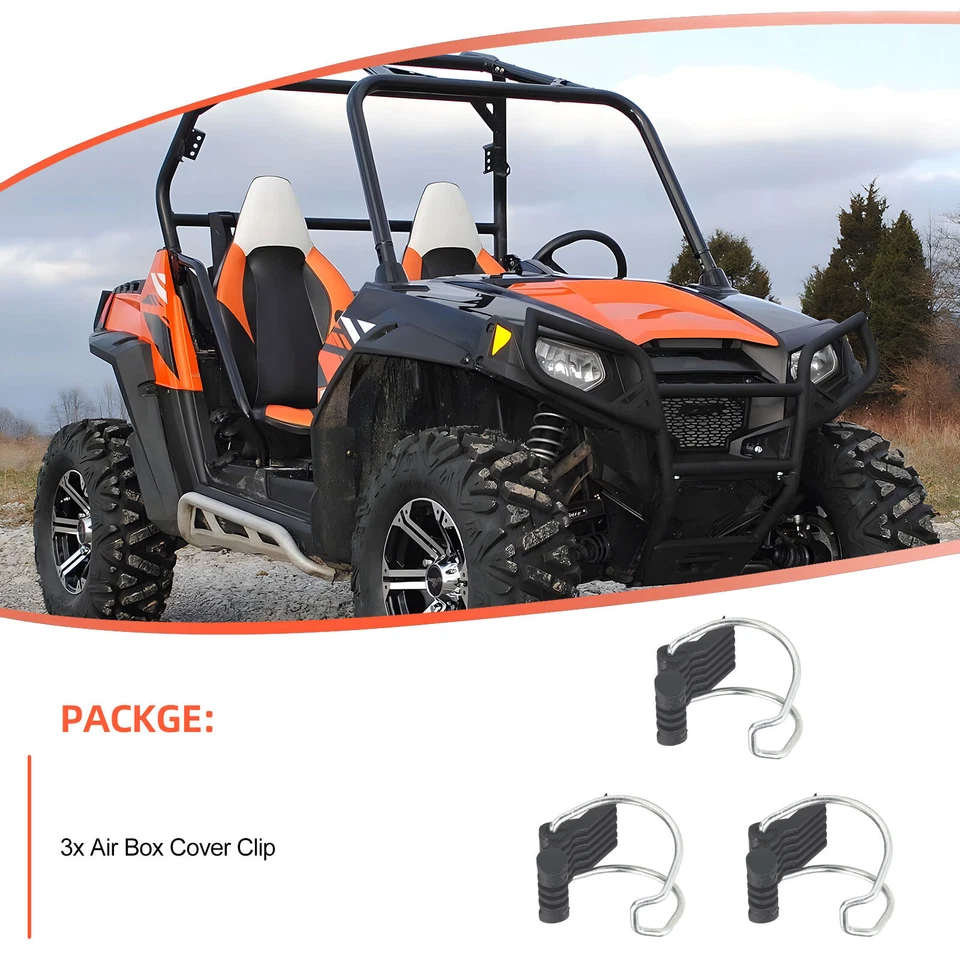 Clip de cubierta de caja de aire 3 piezas para Polaris RZR 800 Ranger 400 500 700 800 900 2005-2016 Foto 2 de 4