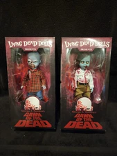 Living Dead Dolls Dawn of the Dead Flyboy & Plaid Shirt Zombie Set Mezco (MISB)