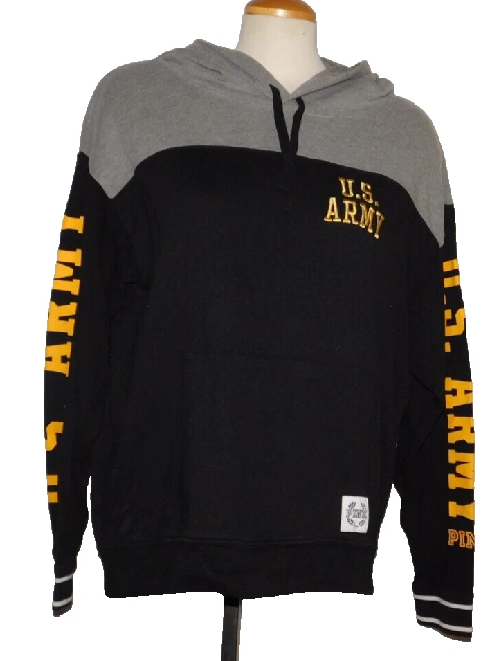 Sweat à Capuche Victoria's Secret PINK – Design Rare U.S. Army, Léger, Neuf Avec étiquettes
