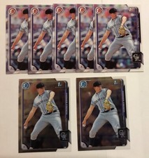 Parker French 7 Card Lot 2015 Bowman 1st Chrome and Base