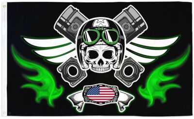 ''PISTON CROSSBONES PIRATE'' flag 3x5ft polyester banner Flag Joint skull skeleton