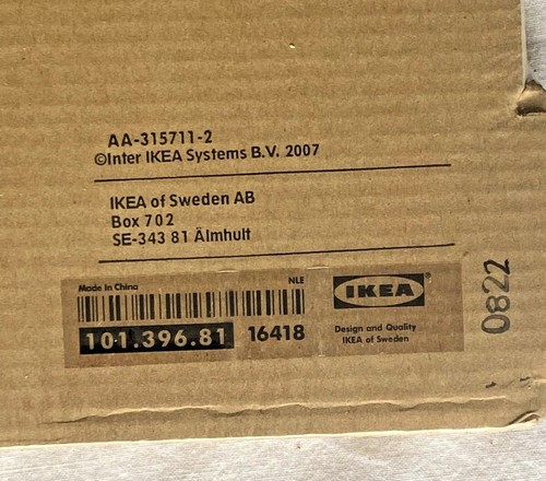 IKEA GYLLEN 56 Glass Light Lamp Panel Cover 22" 56cm Modern Black & White NEW - Picture 4 of 9