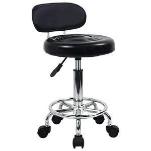 KKTONER PU Tabouret en cuir moderne avec travail ajustable à basse hauteur arrière ...