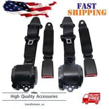 2 Set Universal 3 Point Retractable Seat Belts for Jeep CJ YJ Wrangler 1982-1995